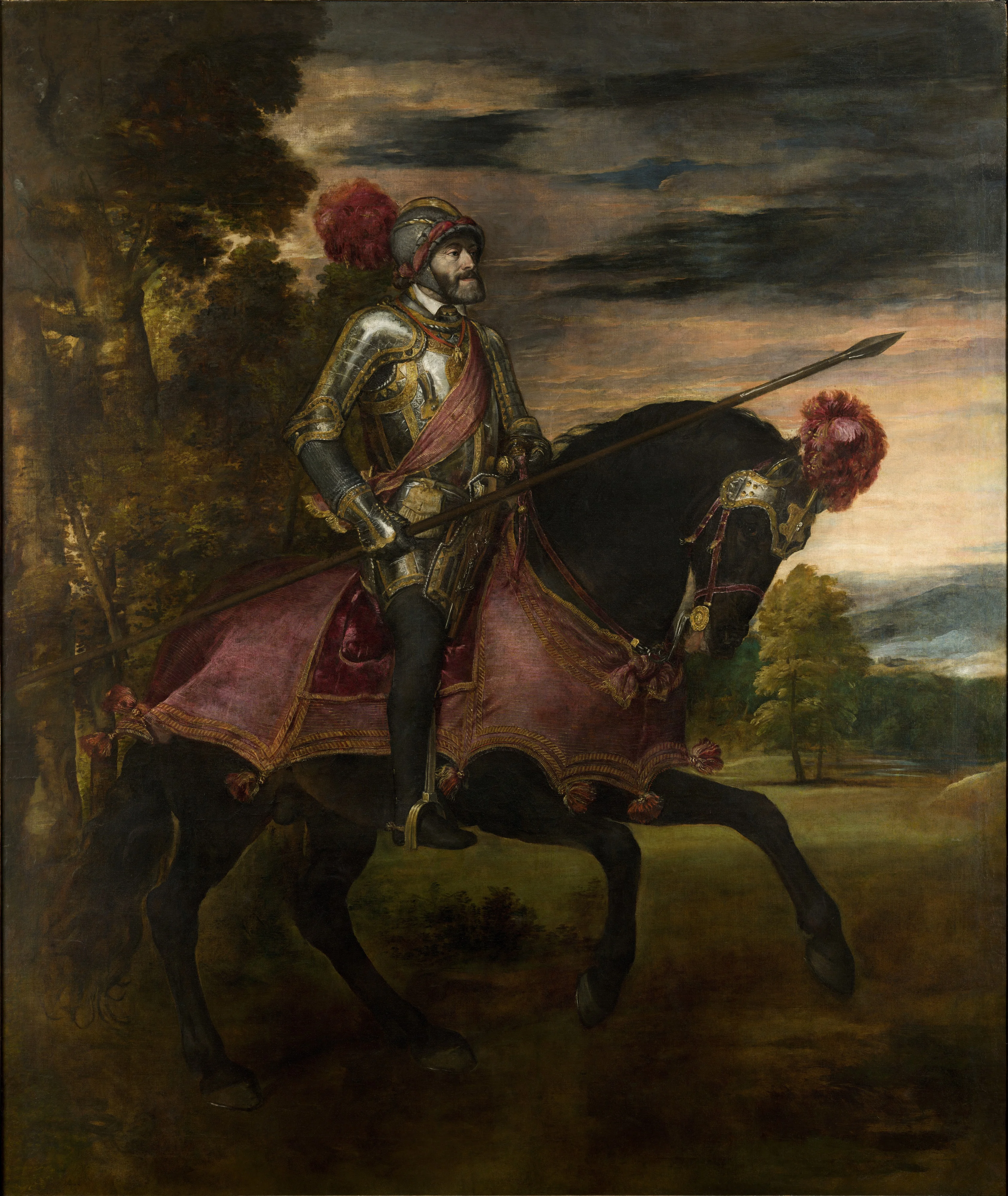 Equestrian Portrait of Charles V, detail