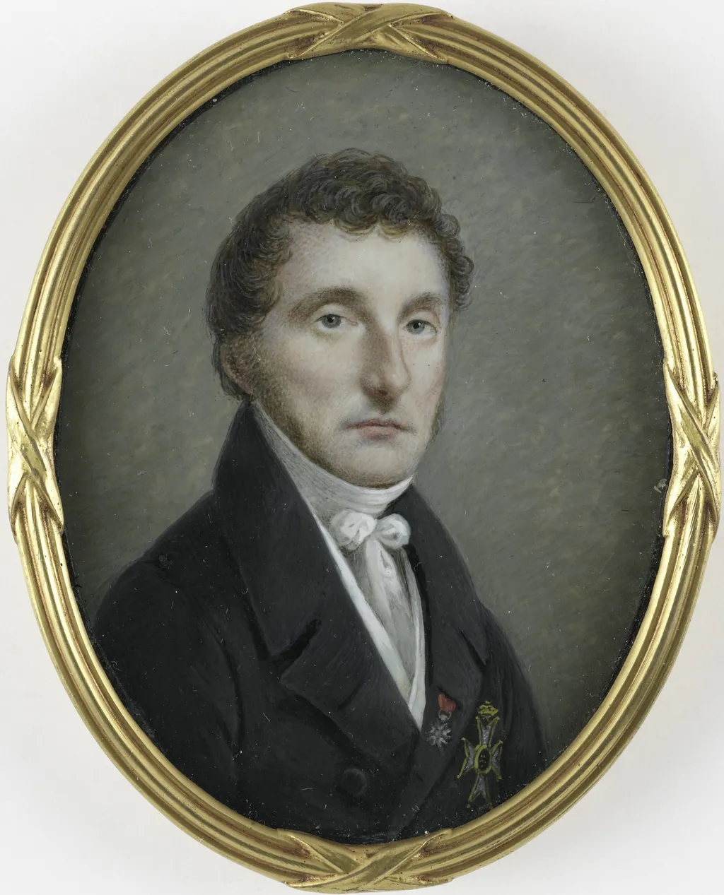 Pieter de Riemer (1769-1831). Professor in de ontleed- en verloskunde, consulent chirurgijn van koning Willem I, by Johannes Hari, ivory, 1815