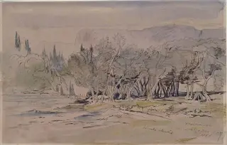 Chorepiskopi, by Edward Lear, watercolor, 16