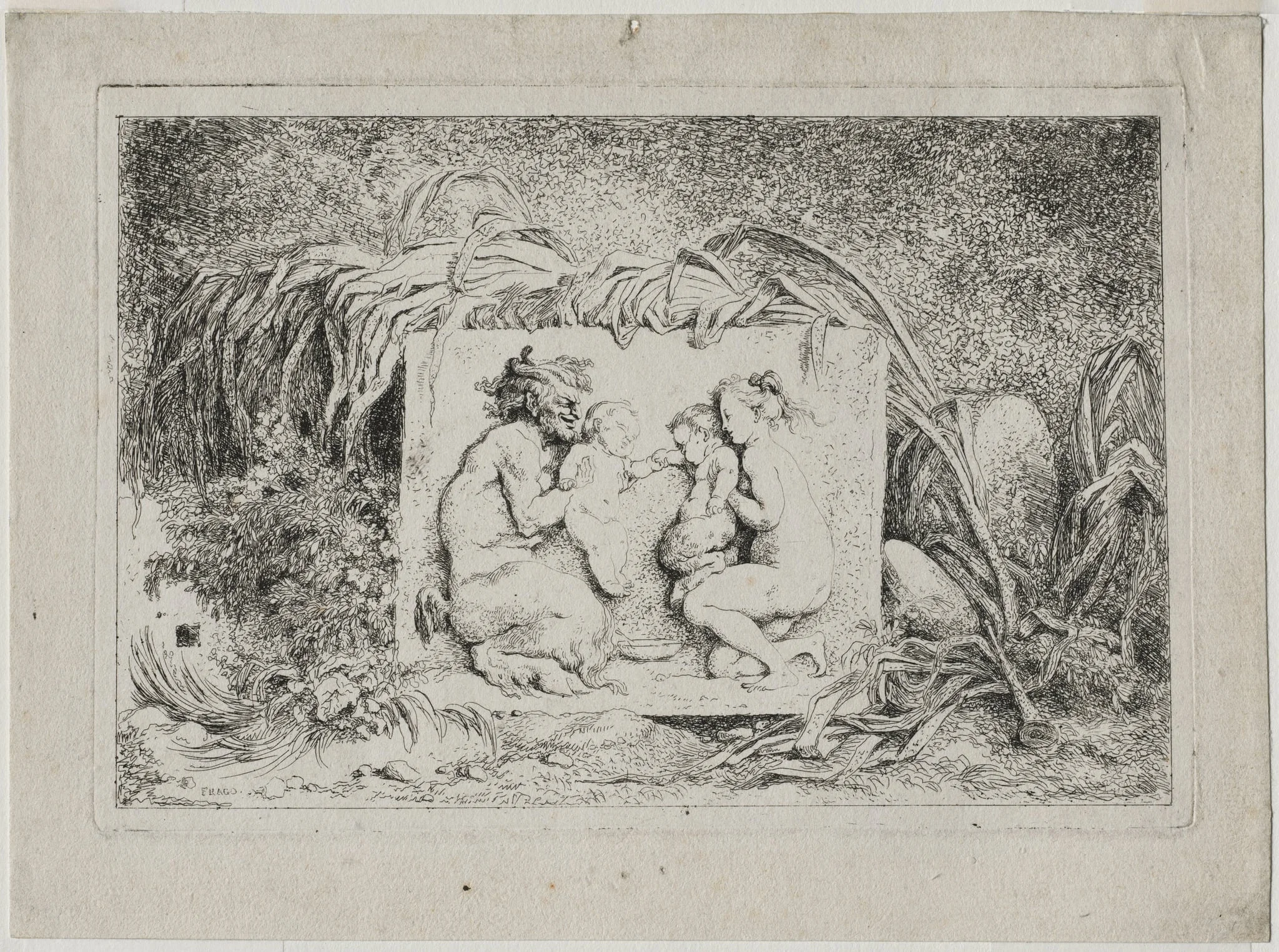 Bacchanales: The Satyr's Family, detail