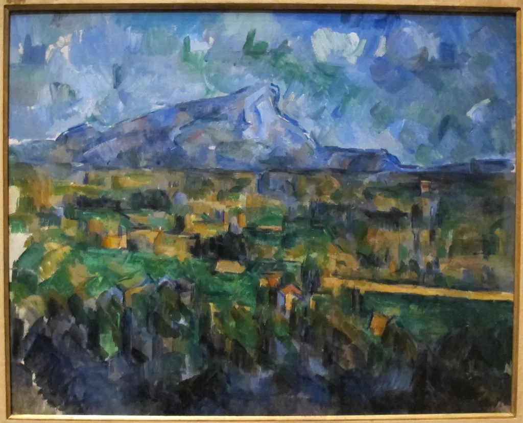 Mont Sainte-Victoire, by Paul Cézanne, oil, 1902