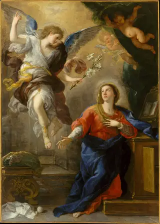 The Annunciation, by Luca Giordano, oil, 1672