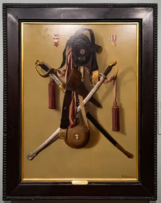 Civil War Regalia of Major Levi Gheen McCauley, by George Cope, oil, 1894