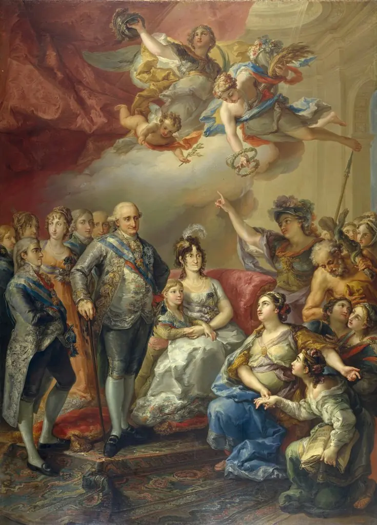 Charles IV and his Family honoured by the University of Valencia, by Vicente López Portaña, oil, 1802