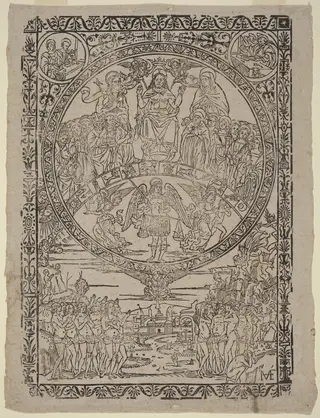 The Last Judgment, by Master MF, ink, 1490