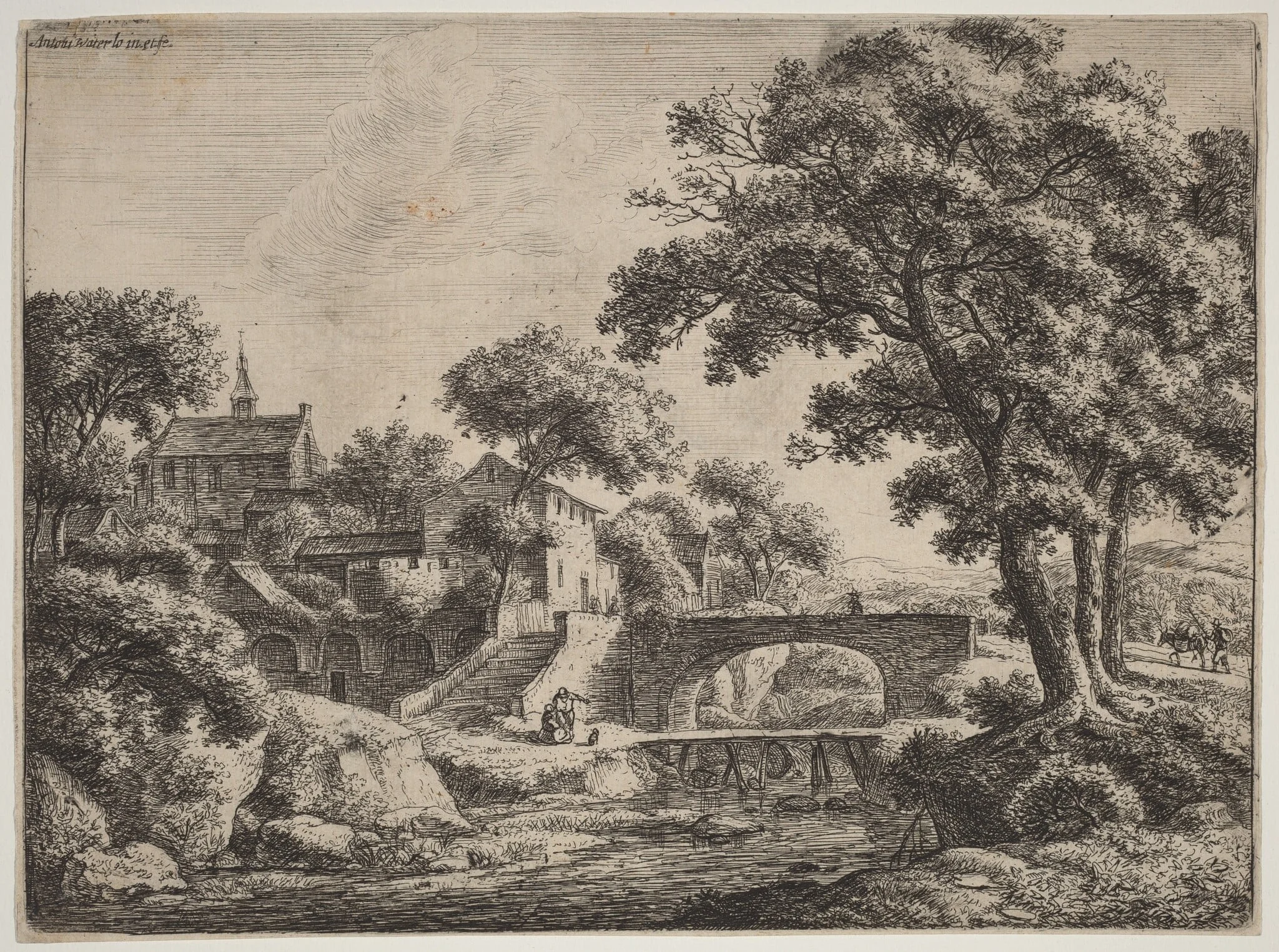 A Wooden and a Stone Bridge, detail