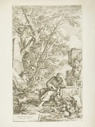 Democritus in Meditation, by Salvator Rosa, 1662