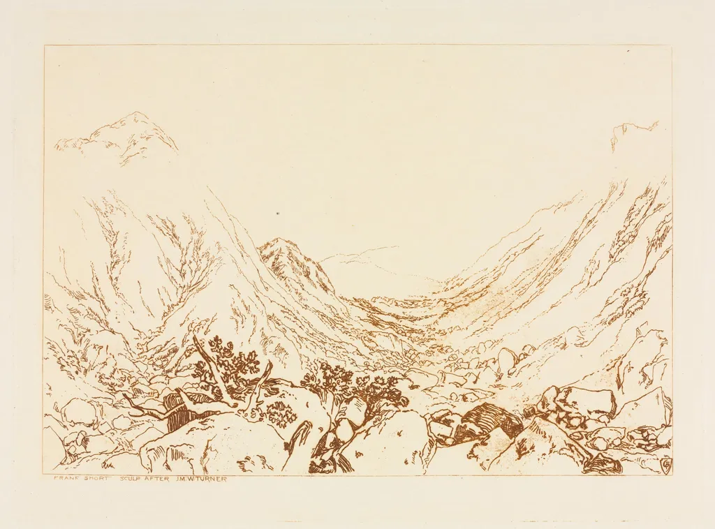 Ben Arthur, Scotland, by Frank Short, 1884