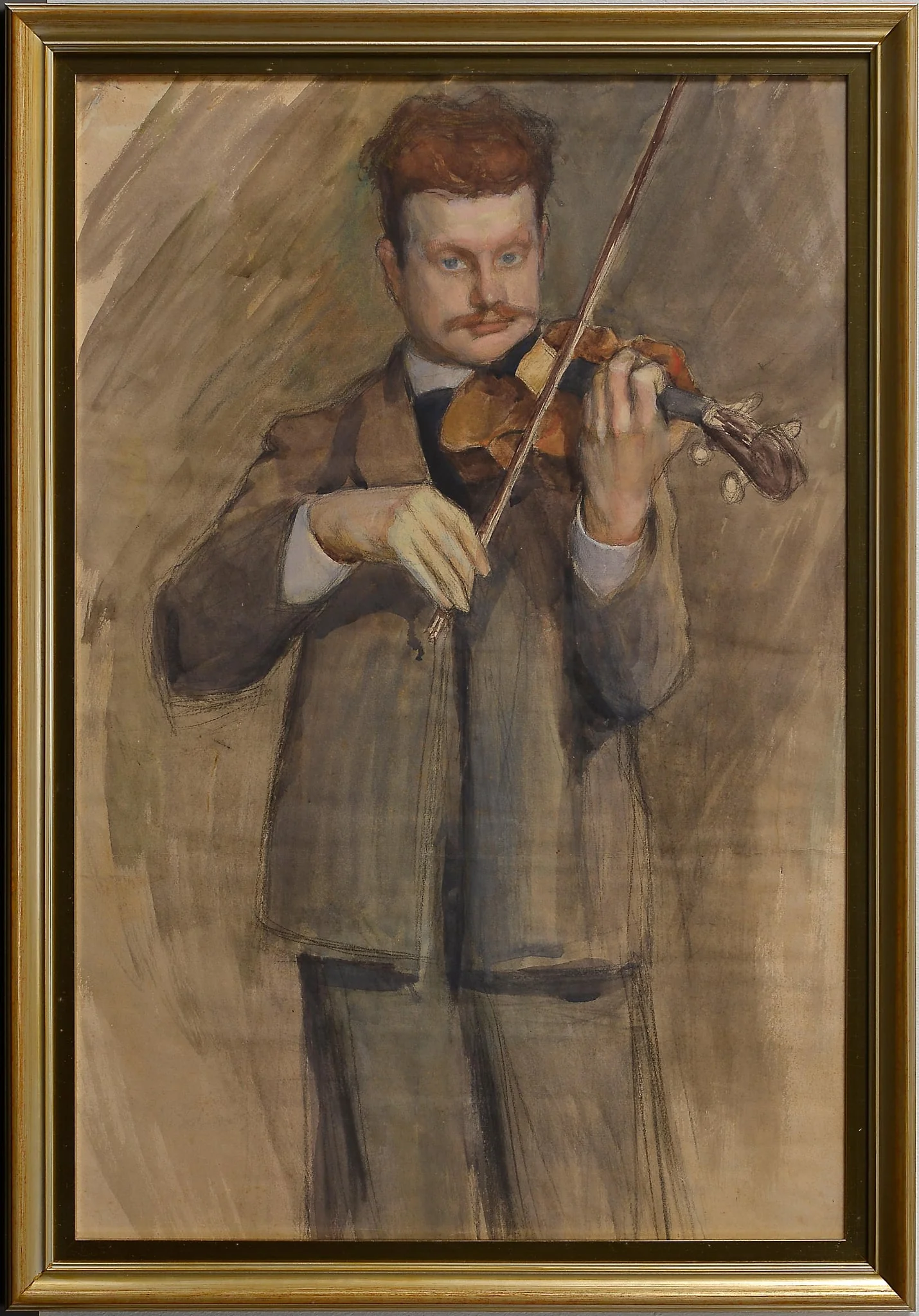 Sibelius soittaa viulua, detail