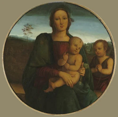 Madonna and Child with little John, detail
