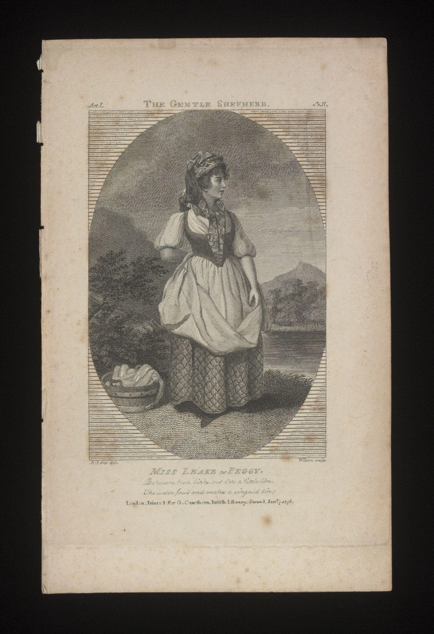 Miss Leake as Peggy, detail