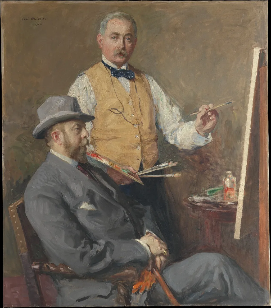 In the Studio (Gari Melchers and Hugo Reisinger), by Gari Melchers, oil, 1912