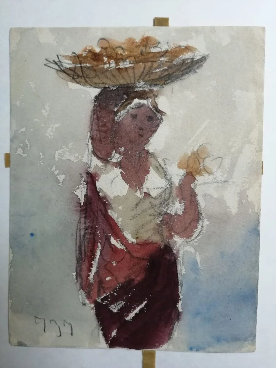 Vânzătoare de lalele, detail