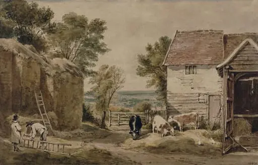 Rick Yard, Ashford, Kent, by Henry RA Edridge, watercolor, 1790
