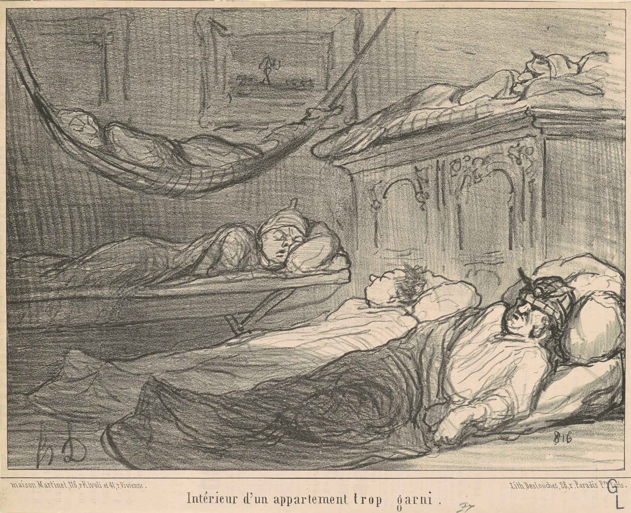 L'Interieur d'un appartement trop garni..., detail
