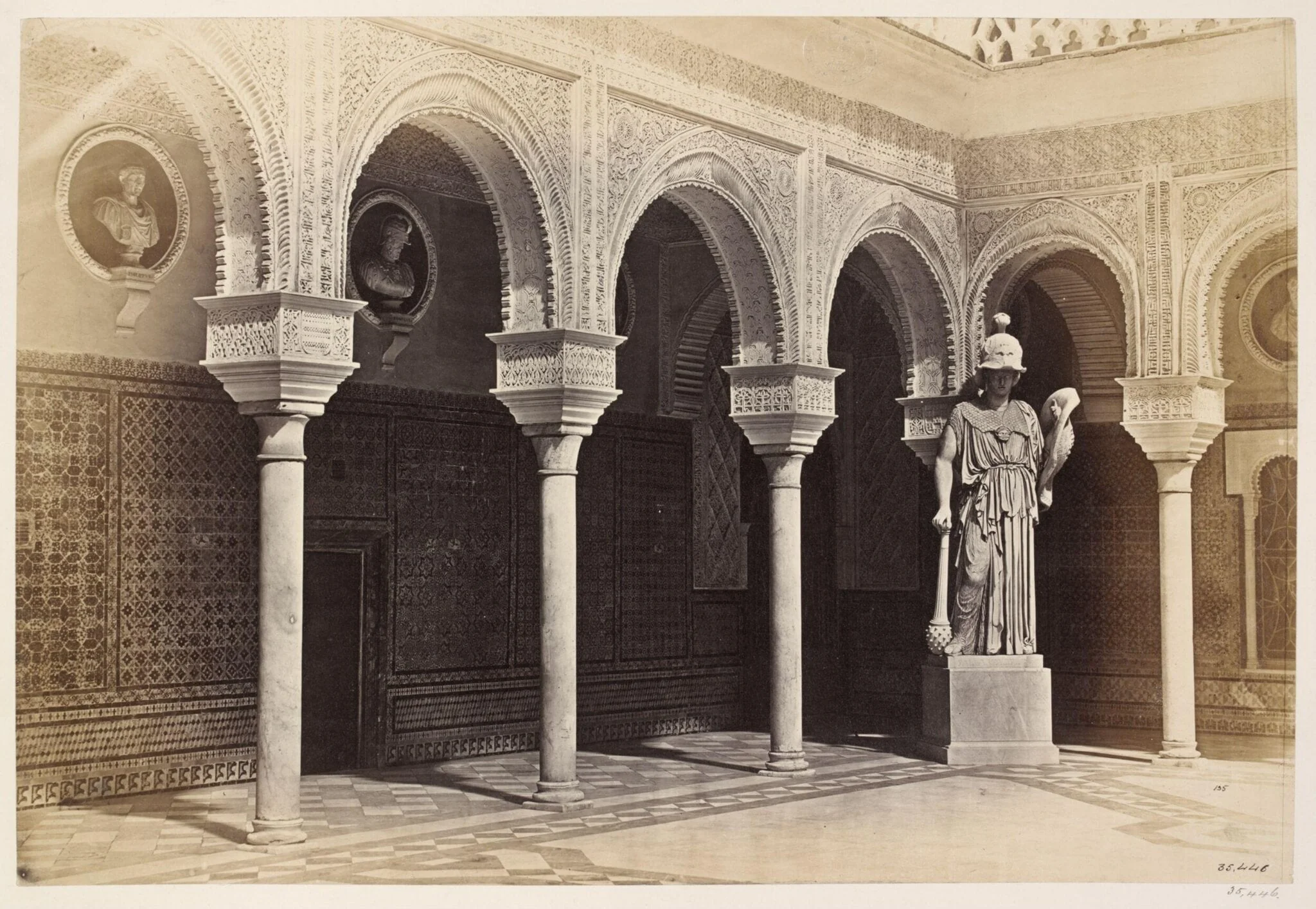 Courtyard, Casa de Pilatos, Seville, detail