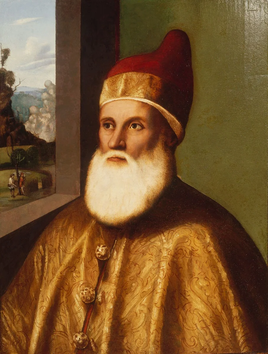 Portrait of Doge Agostino Barbarigo, detail
