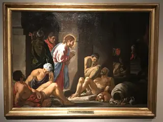 Christ Healing the Sick at the Pool of Bethesda, by Pedro Orrente, oil, 1617