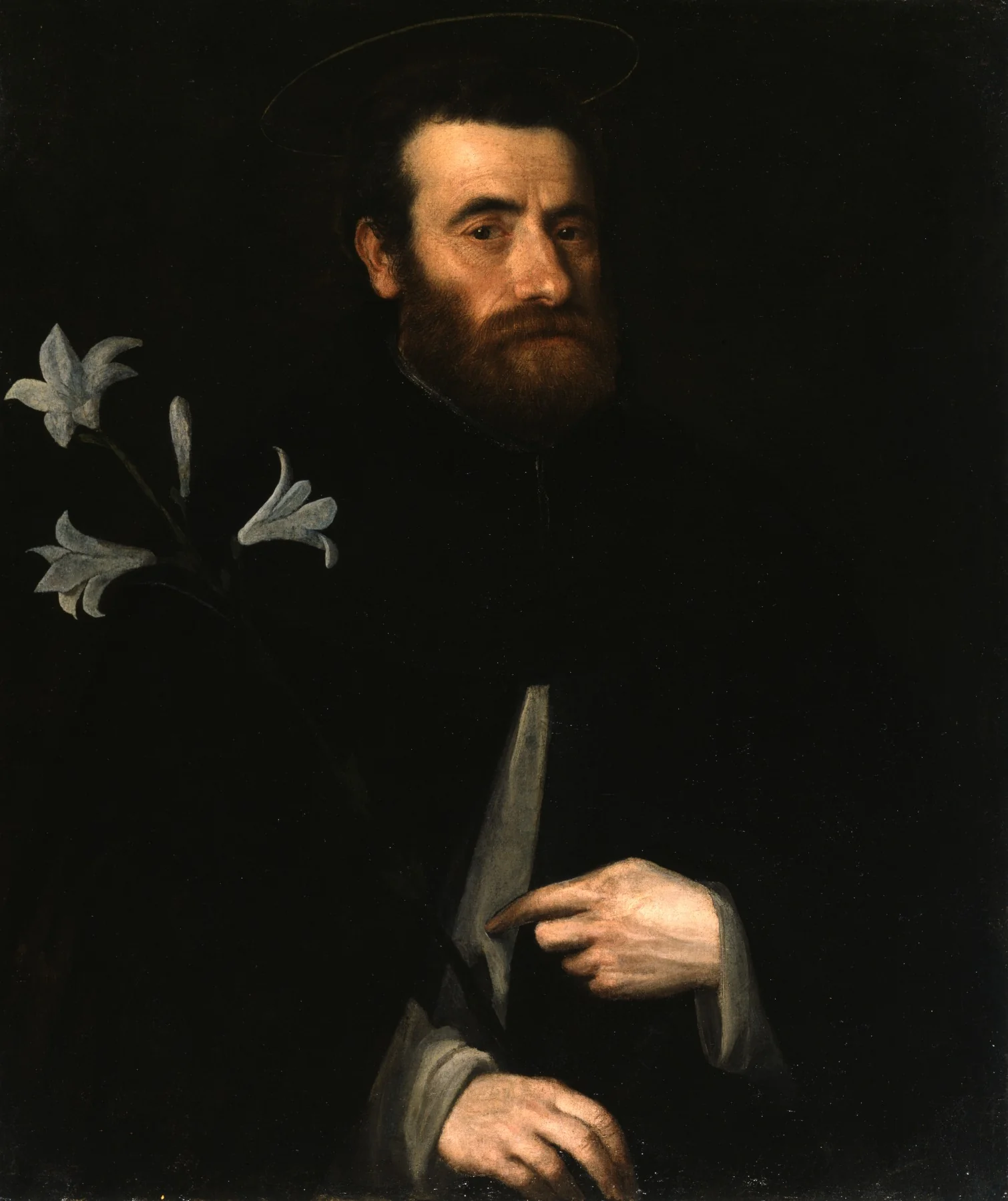 Portrait of Fra Lorenzo da Bergamo, detail