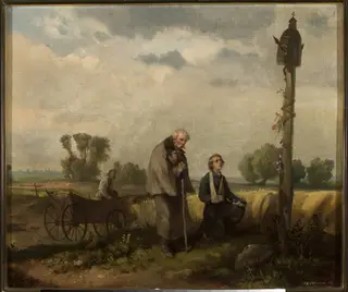 Son's return (insurgent), by Franciszek Kostrzewski, oil, 1861