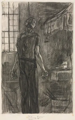 The Hanged Man in the Forge, by Félicien Rops, 1880