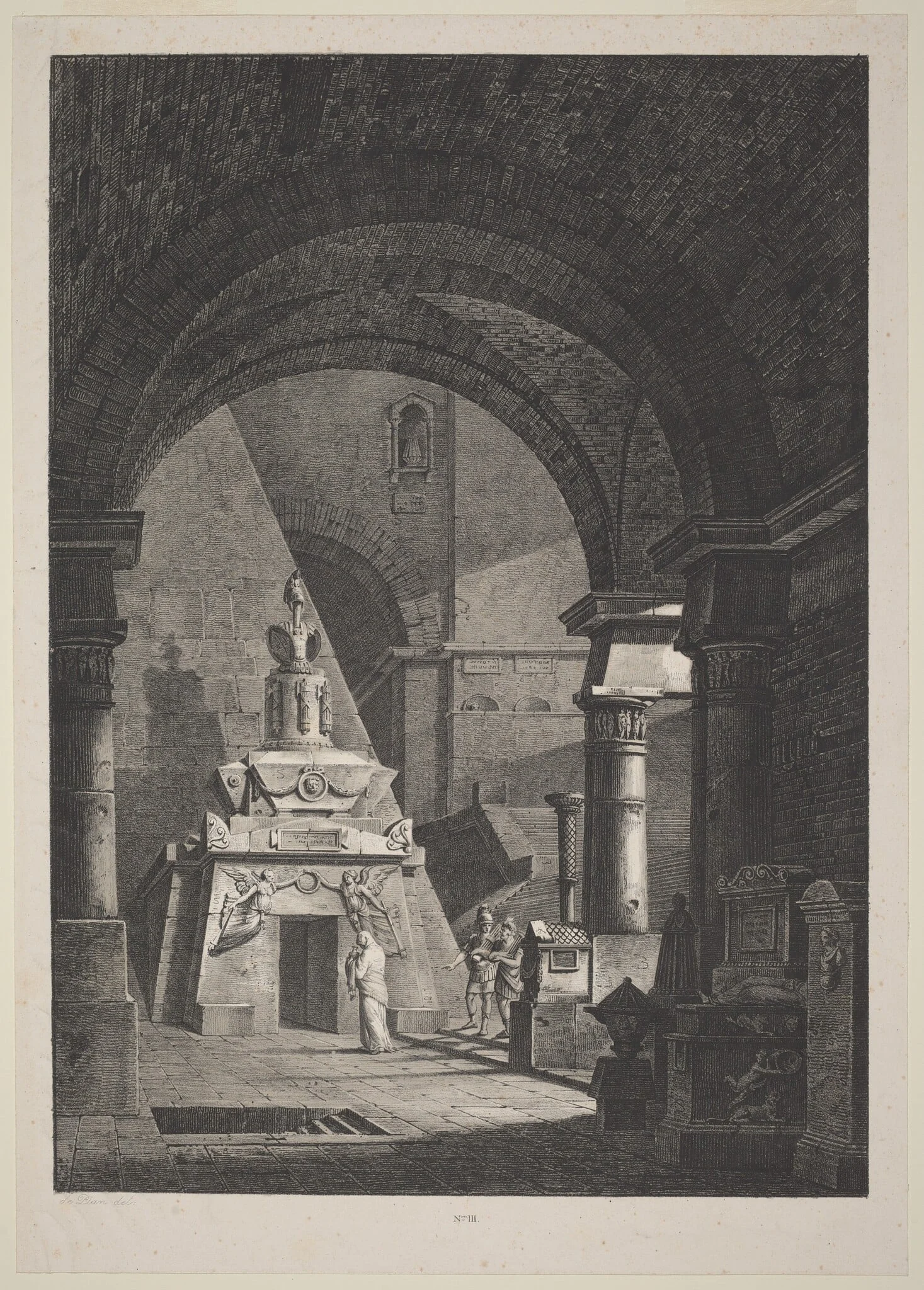 Interior of an Ancient Roman Sepulchre, detail
