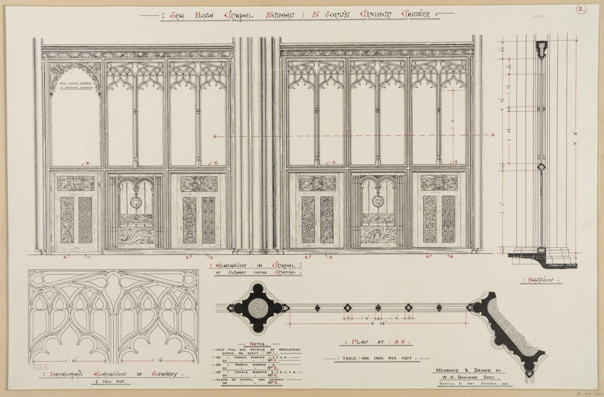 Details of the Bute Chapel Screen, detail