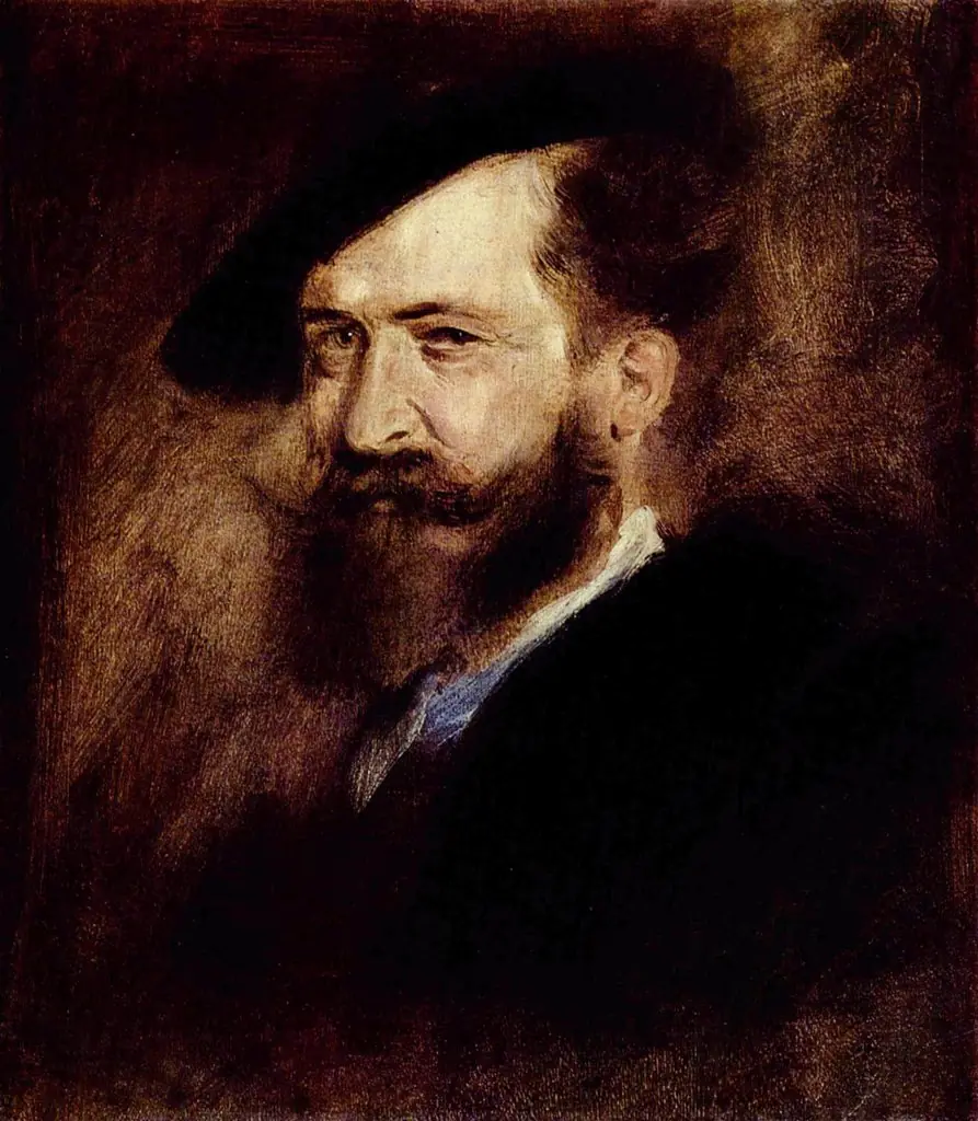 Portrait of Wilhelm Busch, by Franz von Lenbach, oil, 1889