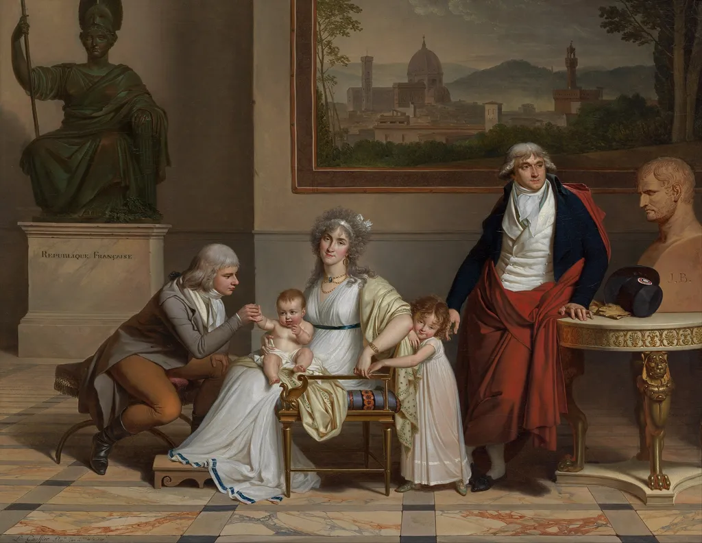The family of André-François, Count Miot de Melito, (1762-1841) consul of France to Florence, by Louis Gauffier, oil, 1798