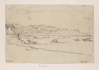 The convent and church of S. Francisco, Macau, seen from across the bay, by George Chinnery, 6