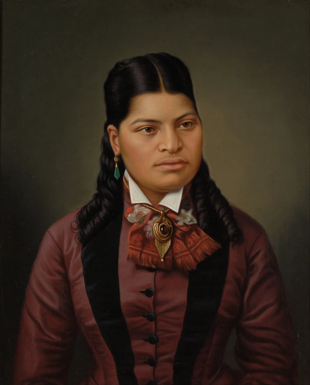 Maori girl, by Gottfried Lindauer, oil, 1874