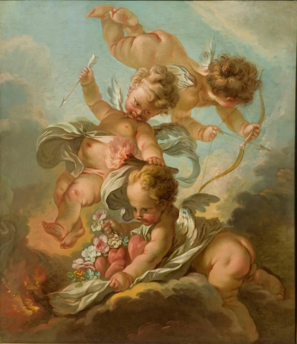 Allegory of Fire, by François Boucher, oil, 1750