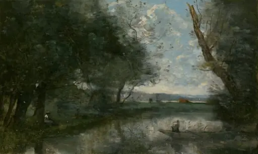Landscape, by Jean Baptiste Camille Corot, oil, 1868