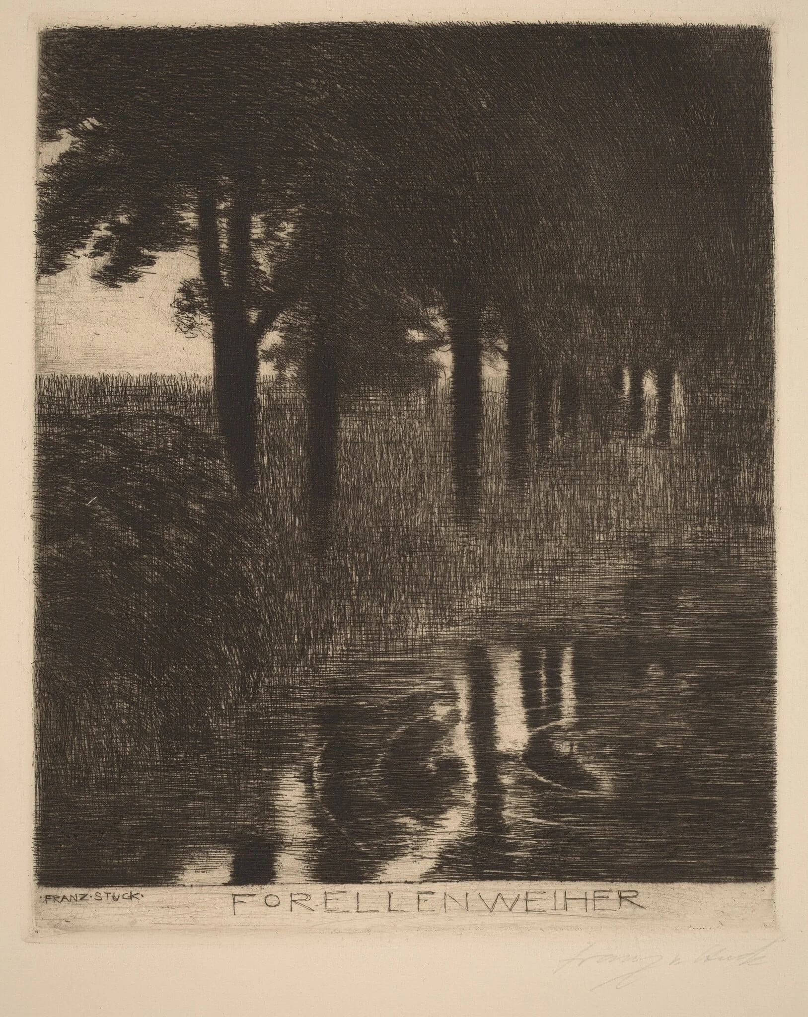 Forellenweiher (Trout Pond), detail