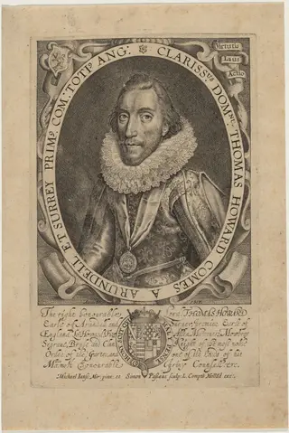 Thomas Howard, Second Earl of Arundel and Surrey, by Simon van de Passe, ink, 1621