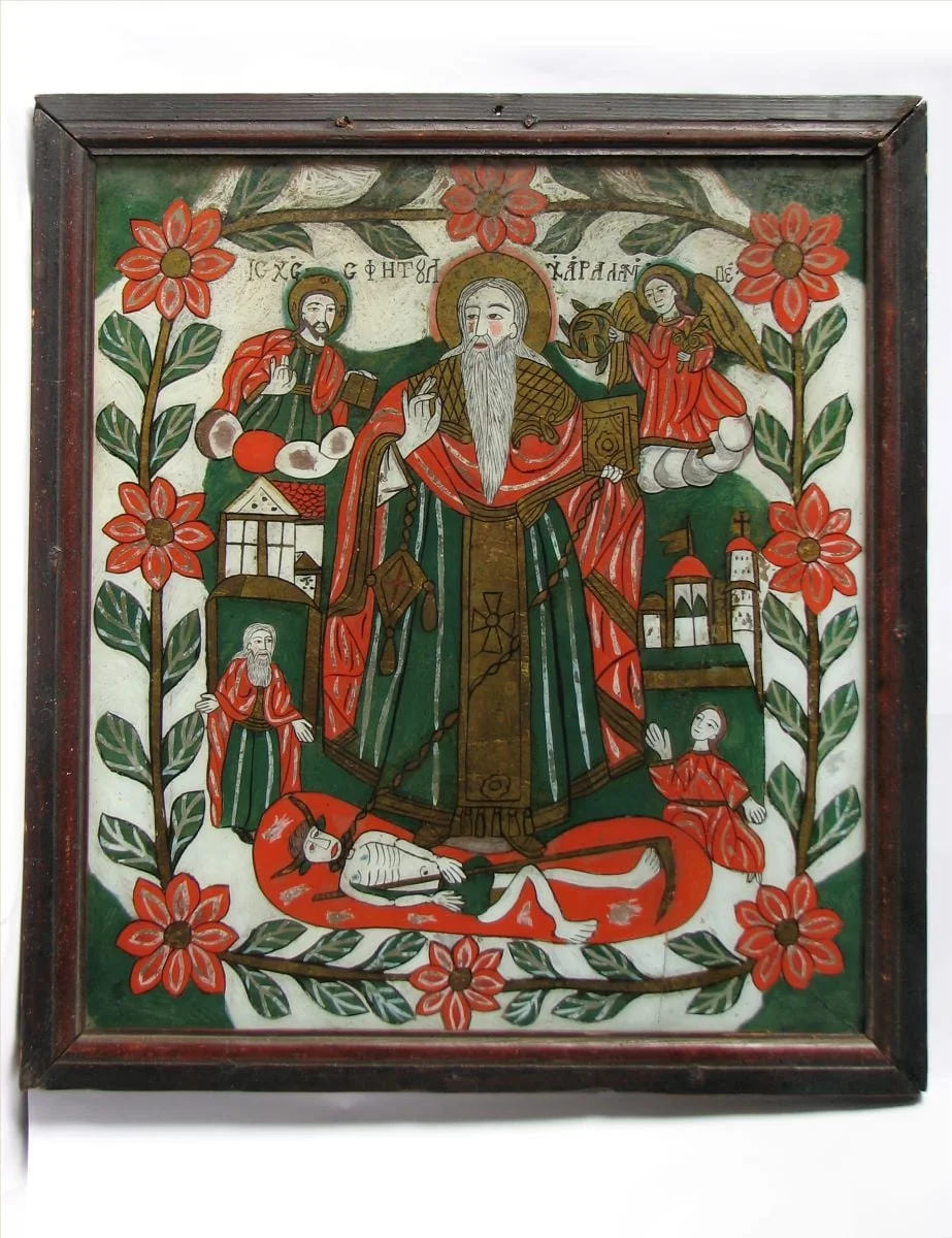 Sfântul Mare Mucenic Haralambie, detail