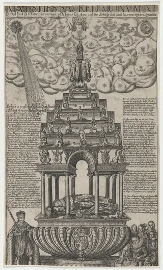 Majesties Sacred Monument, by Robert Vaughan, ink, 1640