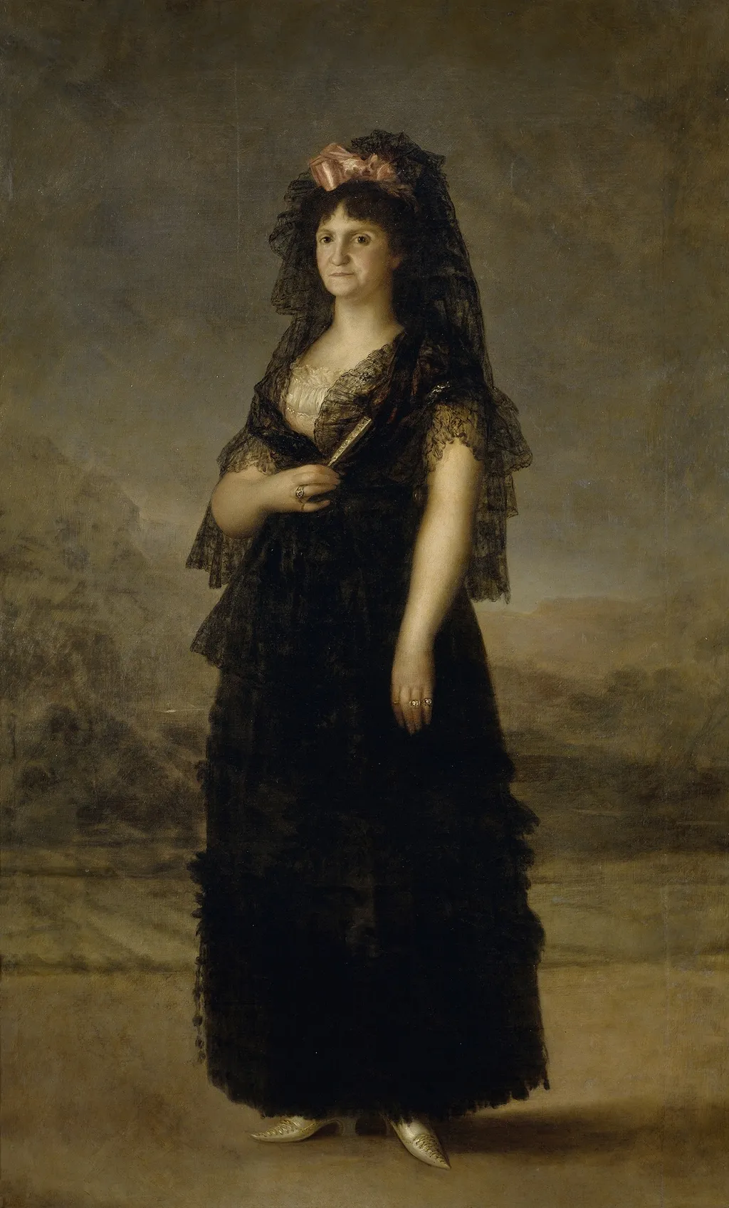 Queen María Luisa in a Mantilla, by Agustín Esteve, oil, 1800