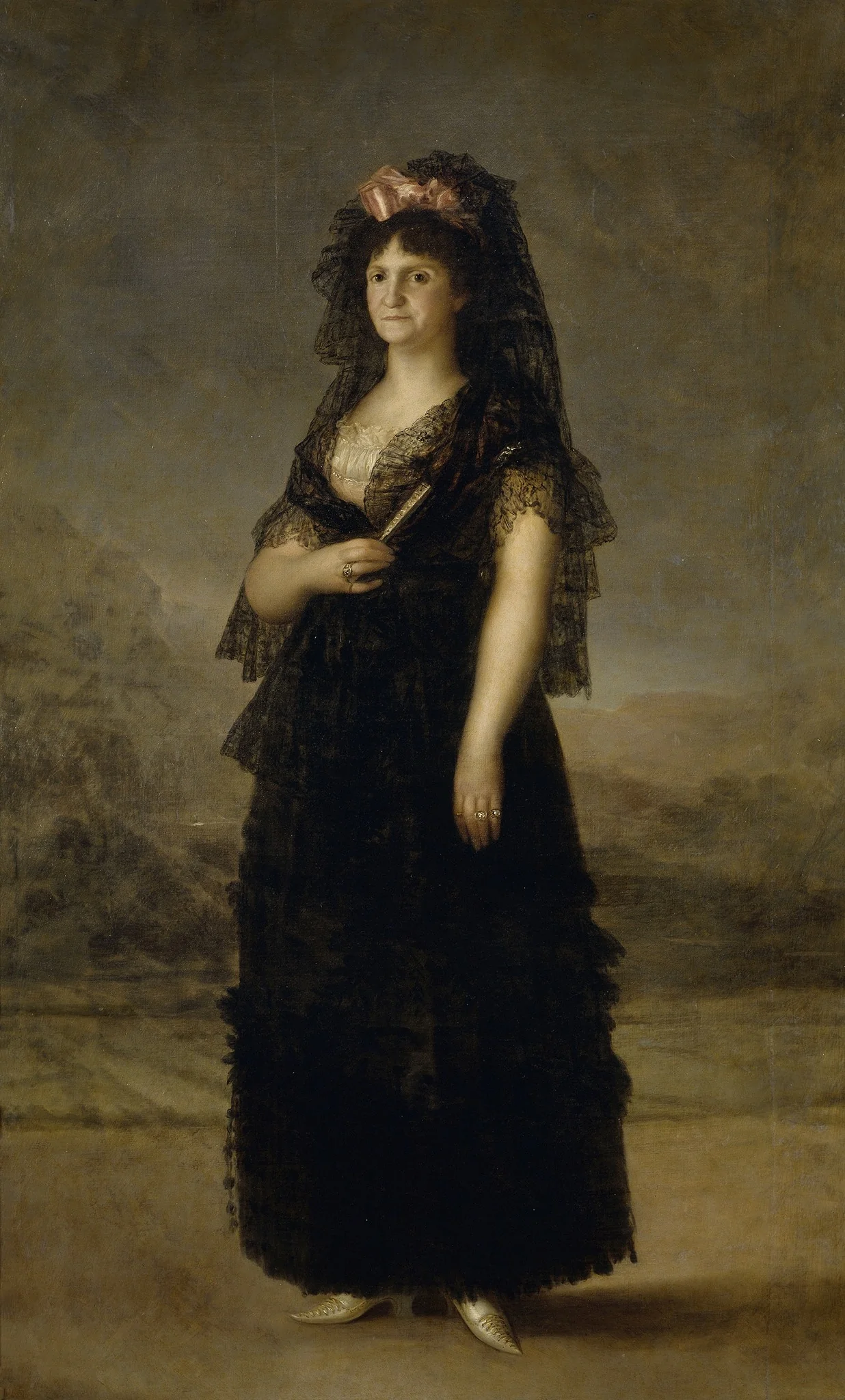 Queen María Luisa in a Mantilla, detail