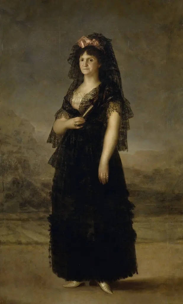 Queen María Luisa in a Mantilla, by Agustín Esteve, oil, 1800