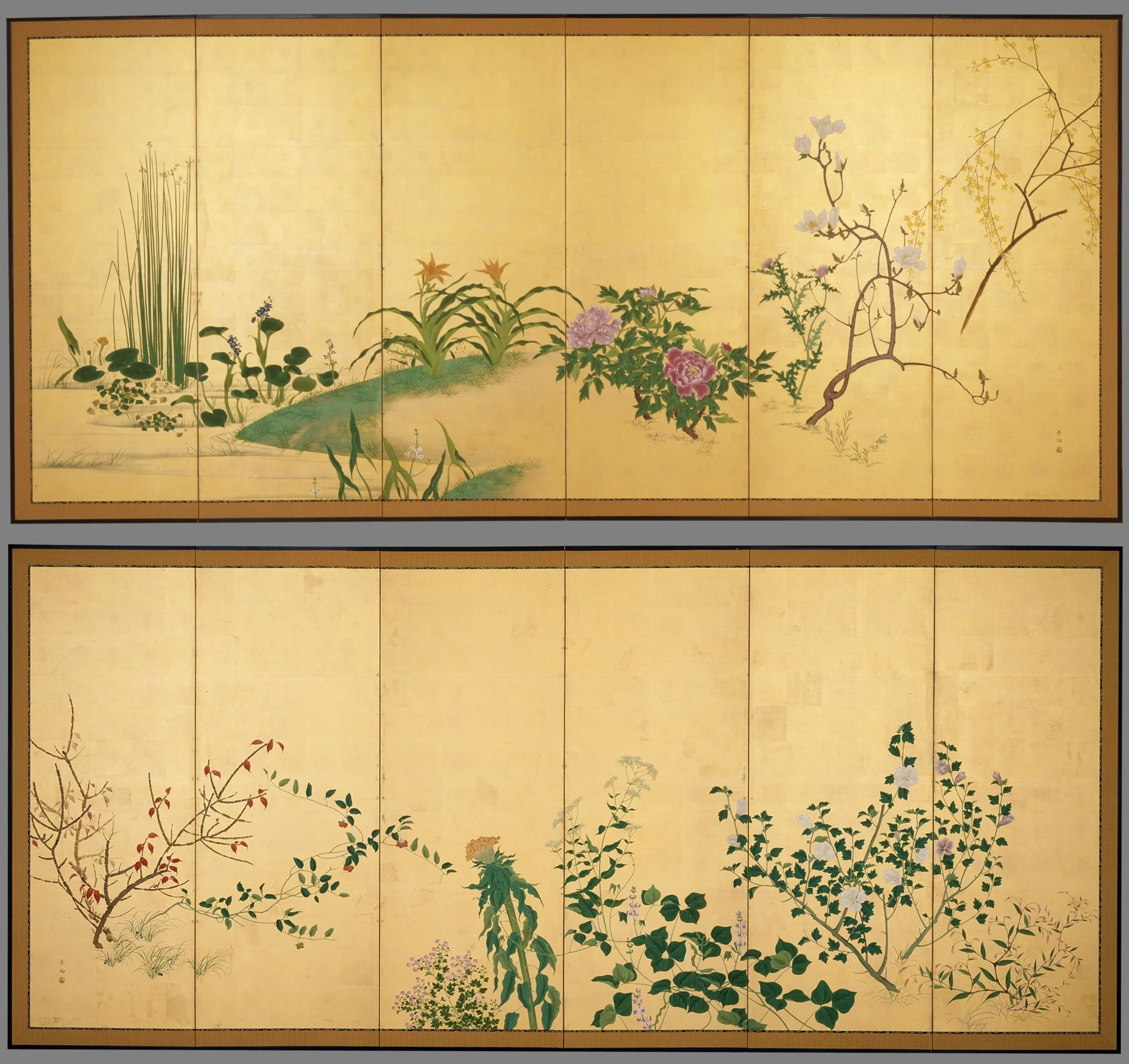 Flowers and Plants of the Four Seasons, detail
