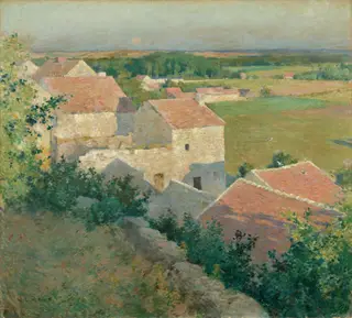 Midsummer Twilight, by Willard Metcalf, oil, 1890