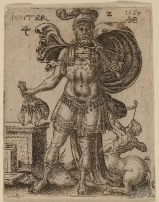 Jupiter, by Abraham de Bruyn, ink, 1569