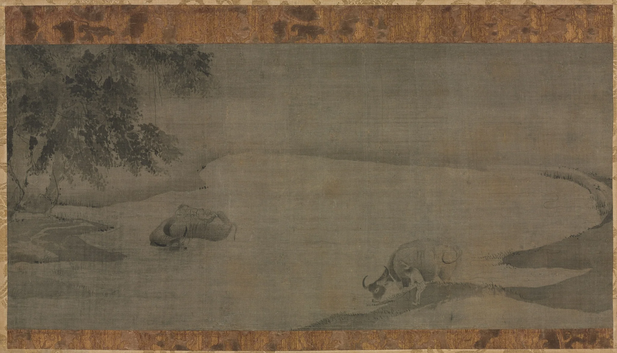 Water Buffalo and Herdboys, detail