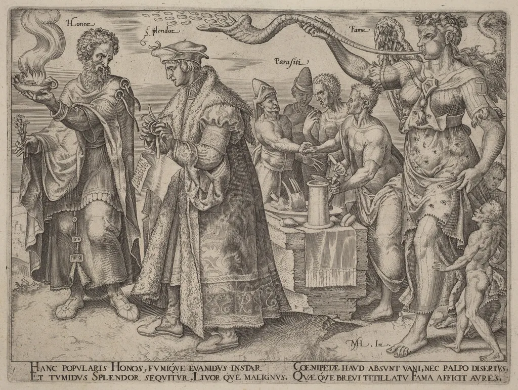 The Deceptive Effects of Wealth, by Philip Galle, ink, 1563