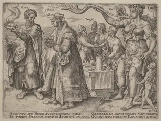 The Deceptive Effects of Wealth, by Philip Galle, ink, 1563