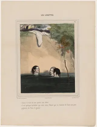 Jésus! Il vient de me passer une bête..., by Paul Gavarni, ink, 1842