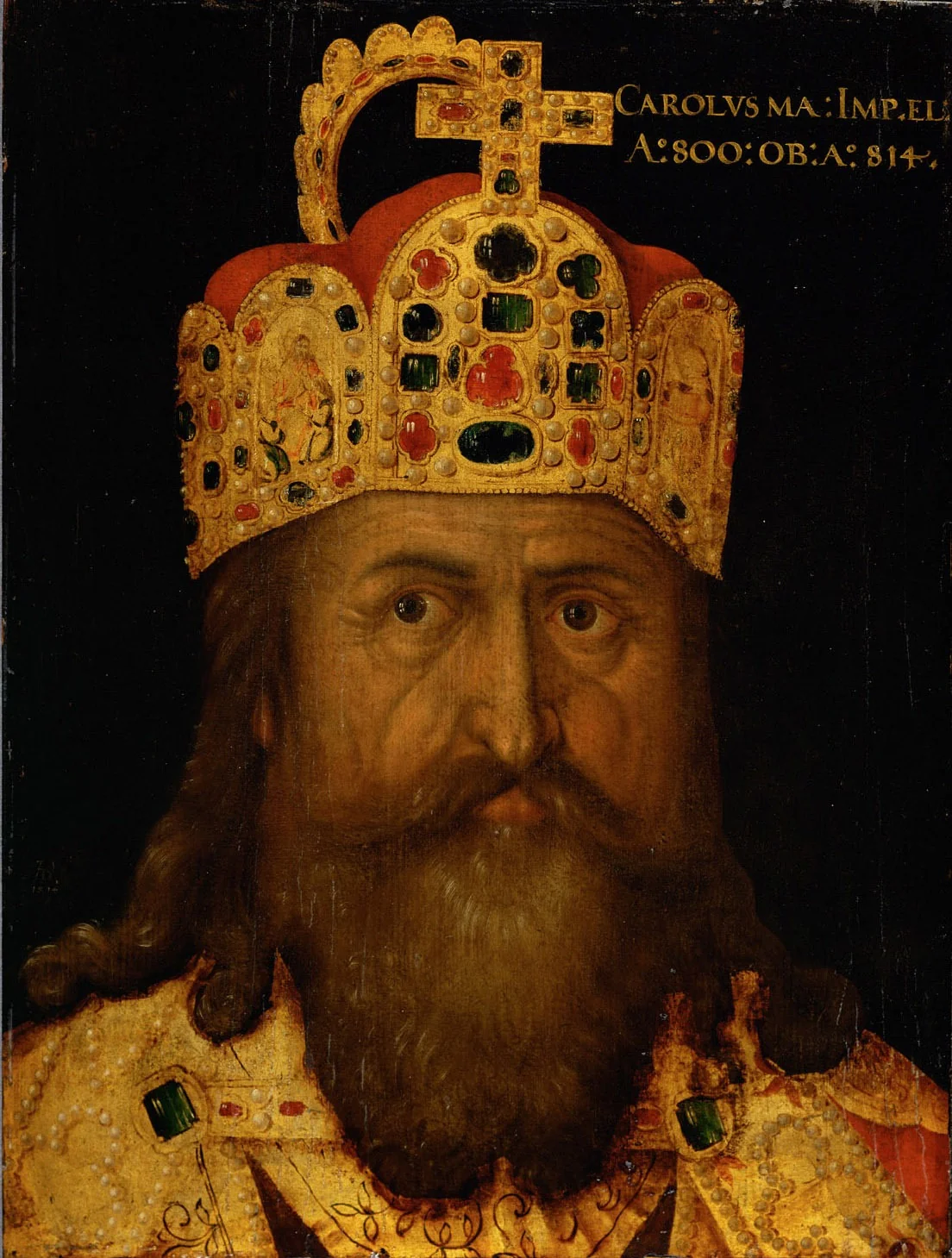 Kaiser Karl der Große (747-814), Brustbild, detail