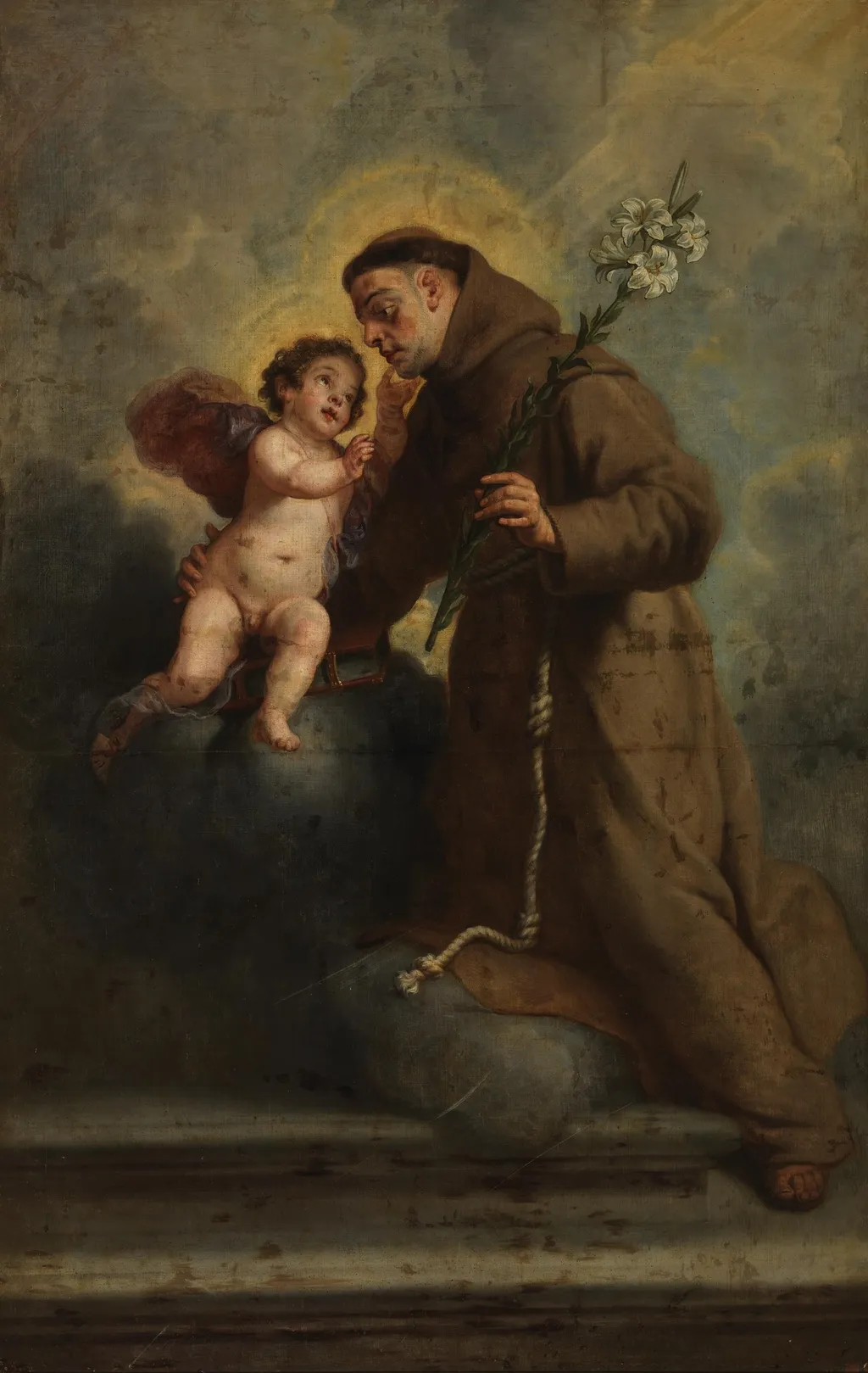 Saint Anthony of Padua with the Infant Christ, by Gaspar de Crayer, oil, 1655