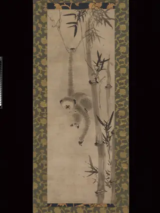 Gibbon and Bamboo, by Sesson Shūkei, unspecified, 1546